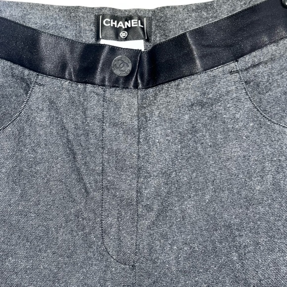 Chanel Gray Pants With Bow Accents - Size FR 42 - Picture 6 of 16